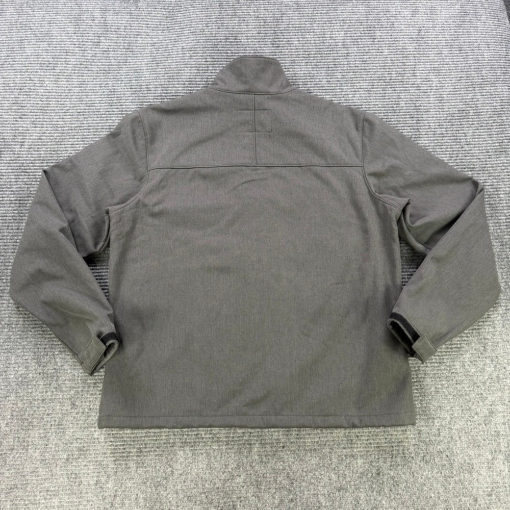 Slumberjack Mens Medium Softshell Fleece Lined Full Zip Jacket Gray Outdoor Work - Picture 2 of 13